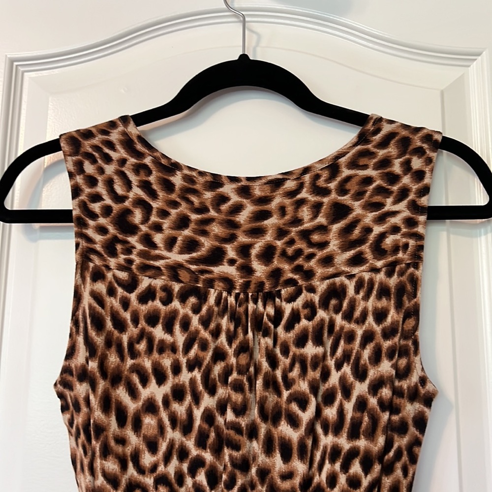 Lucky Brand Leopard Print Sleeveless Dress - Picture 10 of 15